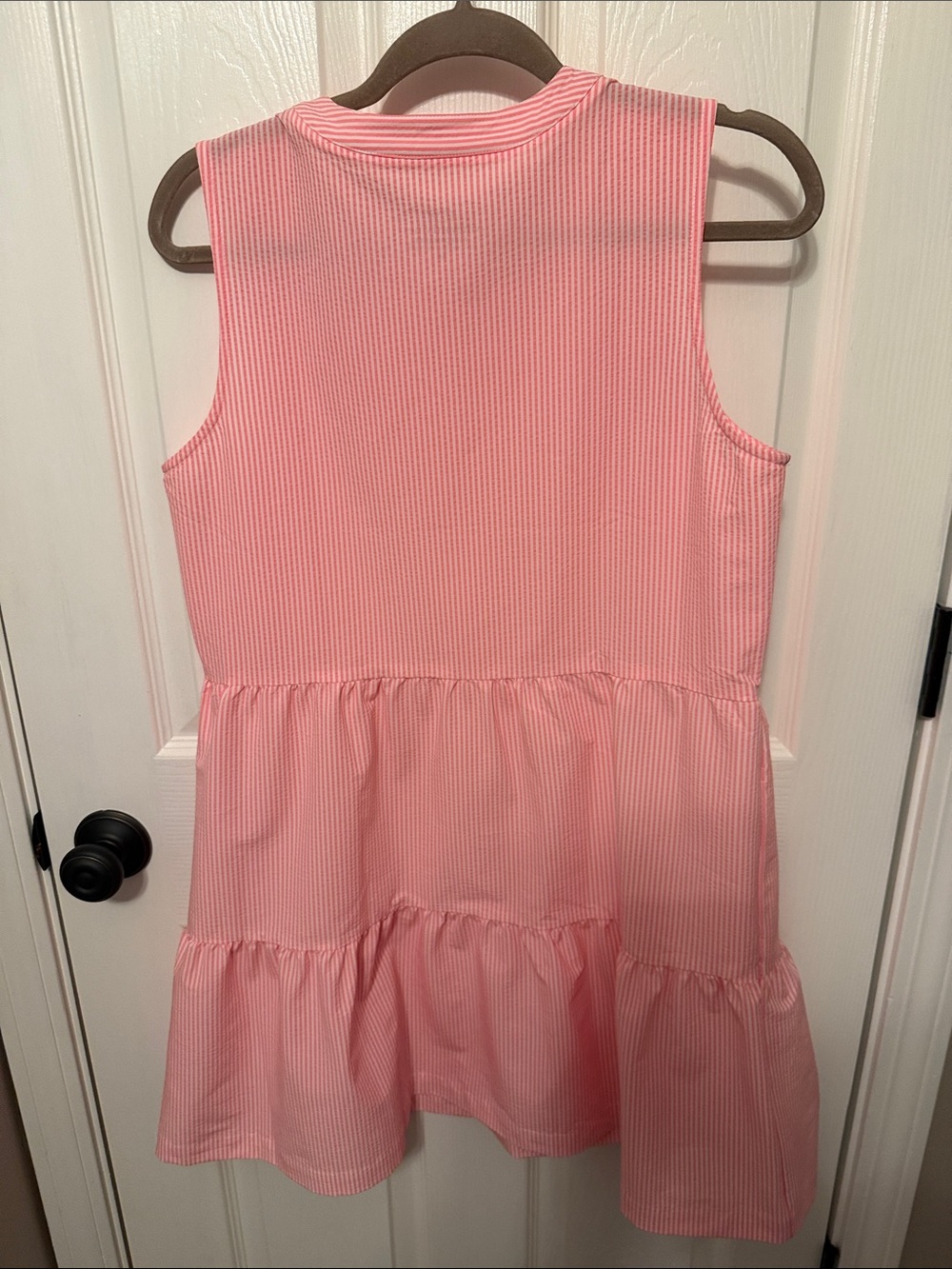 Vineyard Vines Pink Sleeveless Tiered Midi Dress - Picture 3 of 4